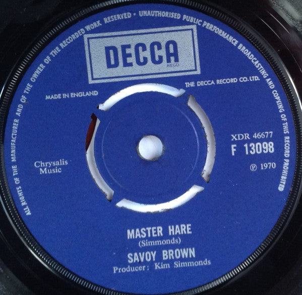 Savoy Brown : Poor Girl (7", Single)