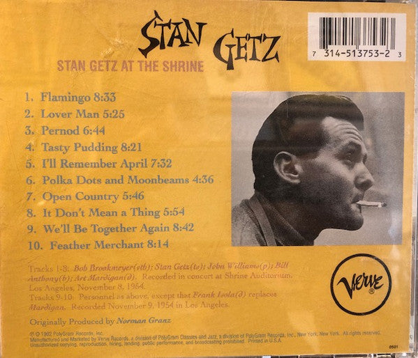 Stan Getz : At The Shrine (CD, Album, RE, RM)