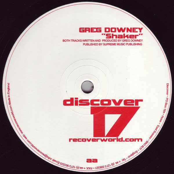 Greg Downey : Cued Recall / Shaker (12")