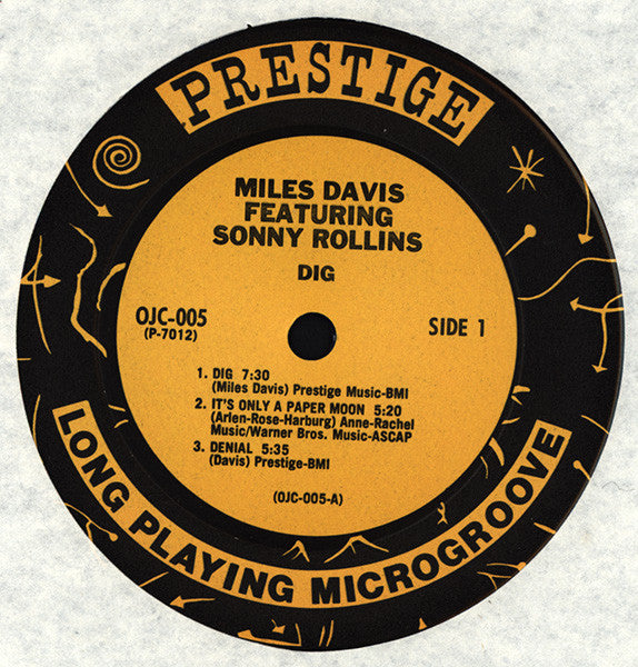 Miles Davis Featuring Sonny Rollins : Dig (LP, Comp, Mono, RE)