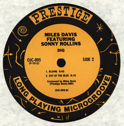 Miles Davis Featuring Sonny Rollins : Dig (LP, Comp, Mono, RE)
