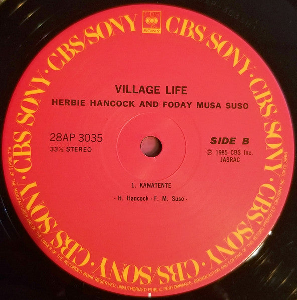 Herbie Hancock And Foday Musa Suso : Village Life (LP, Album)