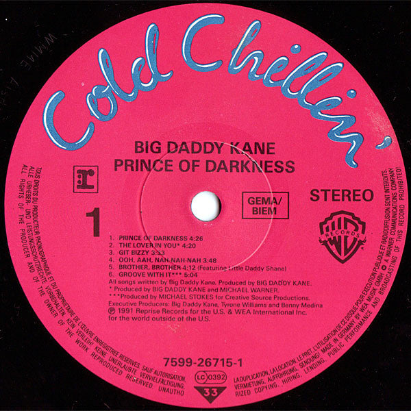 Big Daddy Kane : Prince Of Darkness (LP, Album)