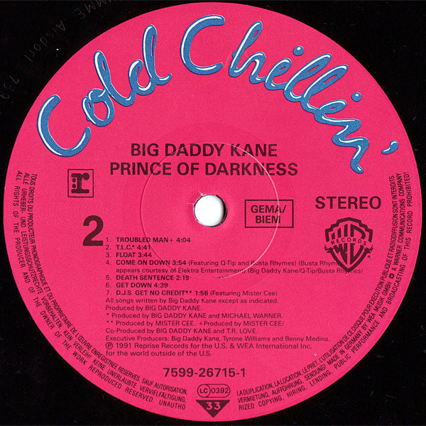 Big Daddy Kane : Prince Of Darkness (LP, Album)