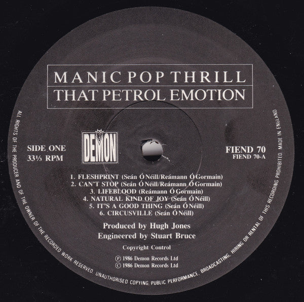 That Petrol Emotion : Manic Pop Thrill (LP, Album)