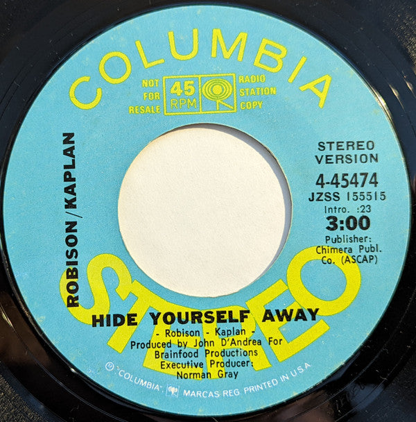 Robison / Kaplan : Hide Yourself Away (7", Promo)