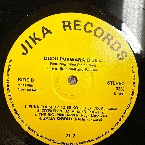 Dudu Pukwana And Zila Featuring Pinise Saul : Life In Bracknell & Willisau (LP, Album)