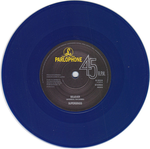 Supergrass : Moving (7", Single, Ltd, Blu)