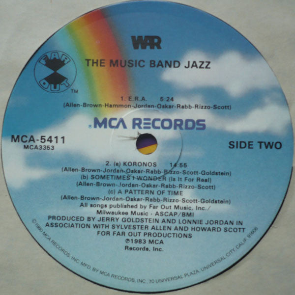 War : The Music Band Jazz (LP, Album, Glo)
