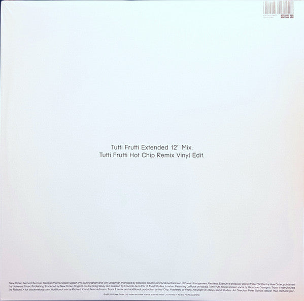 New Order : Tutti Frutti (12", Single, Ltd, Yel)