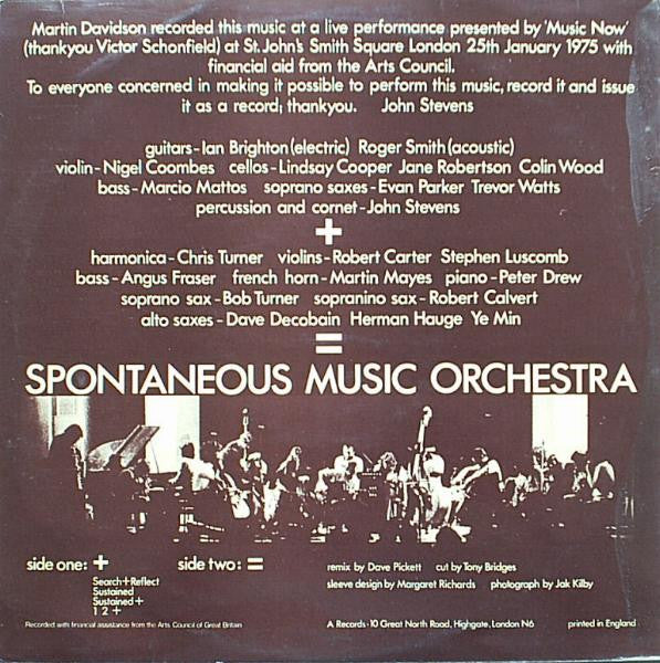 Spontaneous Music Orchestra : SME + = SMO (LP)