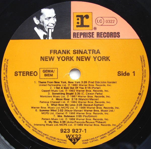 Frank Sinatra : His Greatest Hits (New York New York) (LP, Comp)