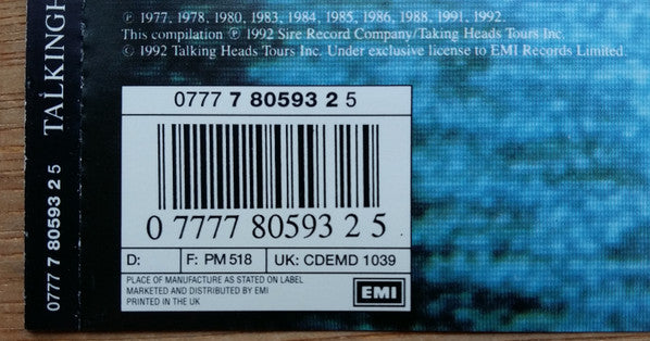 Talking Heads : Once In A Lifetime - The Best Of (CD, Comp, RM, RP)