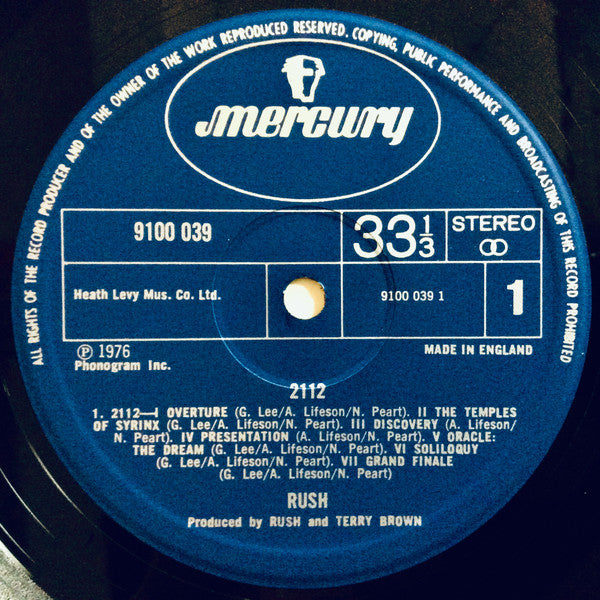 Rush : 2112 (LP, Album, Gat)