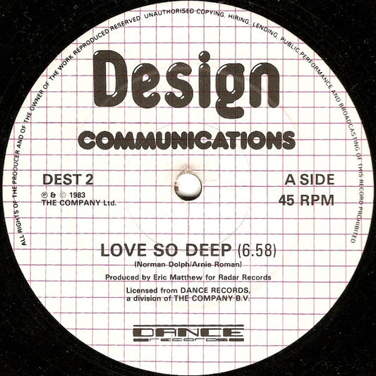 Toney Lee : Love So Deep (12", Single)