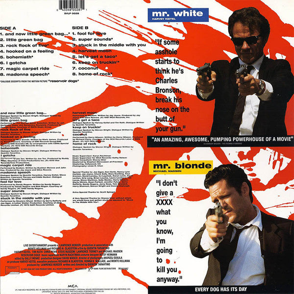Various : Reservoir Dogs (Music From The Original Motion Picture) (LP, Comp, RE, 180)