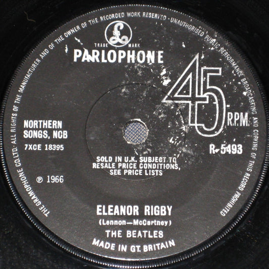 The Beatles : Eleanor Rigby / Yellow Submarine (7", Single, Sol)