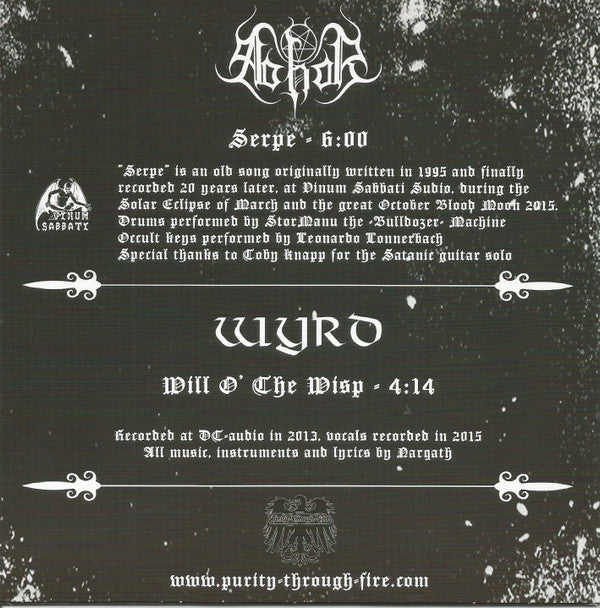 Abhor / Wyrd : Gloomy Fog Evocations (7", EP, Ltd)