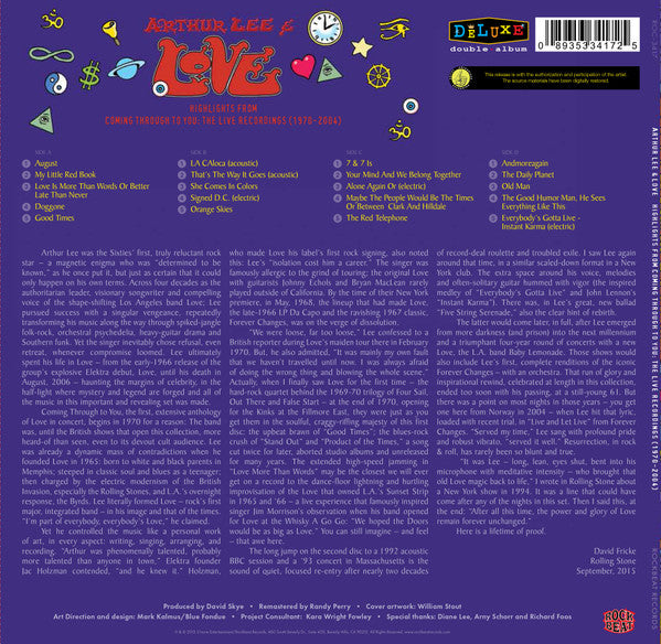 Arthur Lee & Love : Highlights From Coming Through To You : The Live Recordings (1970-2004) (2xLP, Album, Comp, Ltd, RM)