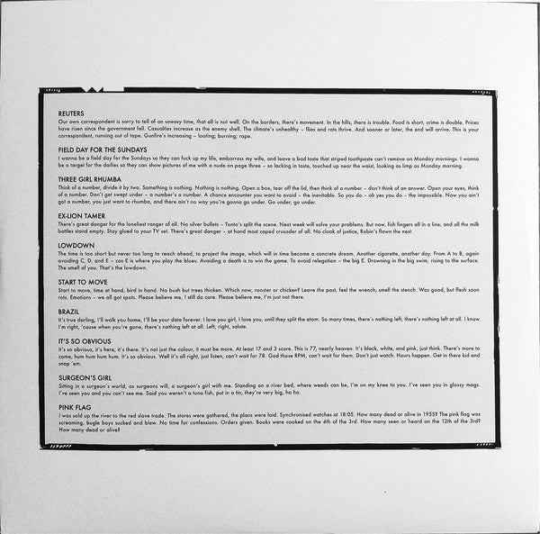 Wire : Pink Flag (LP, Album, RE)