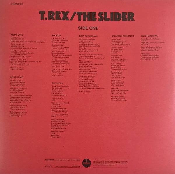 T. Rex : The Slider (LP, Album, RE, Cle)