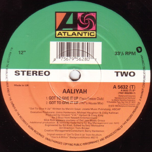 Aaliyah : Got To Give It Up (12", Single)