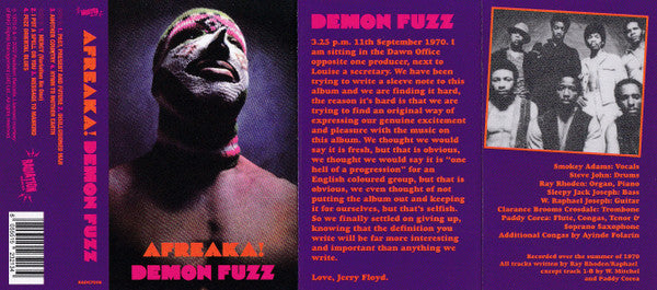 Demon Fuzz : Afreaka! (Cass, Album, RE, Pin)