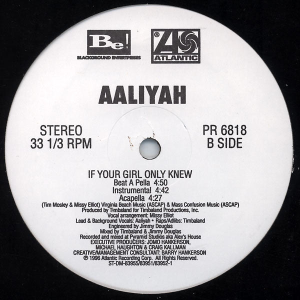 Aaliyah : If Your Girl Only Knew (12", Promo)