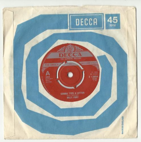 Billy Fury : Gonna Type A Letter (7", RE)