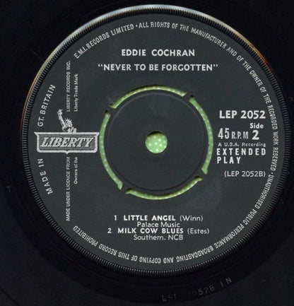 Eddie Cochran : Never To Be Forgotten (7", EP, Mono, Red)