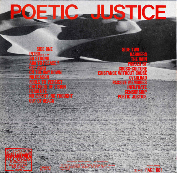 Ripcord : Poetic Justice (LP, Album)