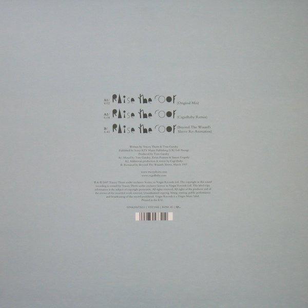 Tracey Thorn : Raise The Roof (12", Single)