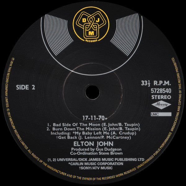 Elton John : 17-11-70+ (2xLP, Album, RSD, Ltd, RE, RM, 180)