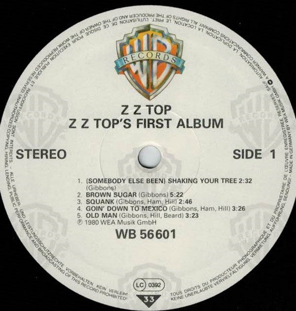 ZZ Top : First Album (LP, Album, RE, Tex)