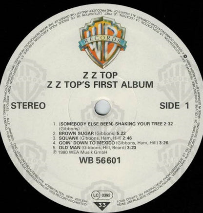 ZZ Top : First Album (LP, Album, RE, Tex)