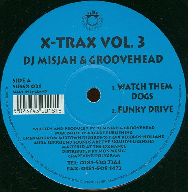 DJ Misjah & DJ Groovehead : X-Trax Vol. 3 (12")