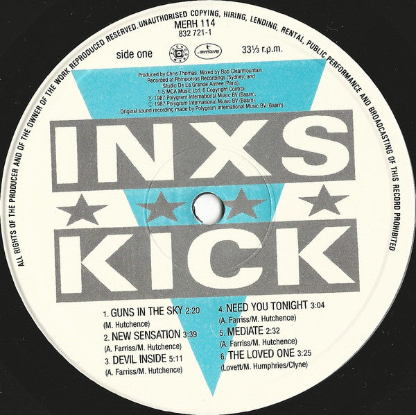 INXS : Kick (LP, Album, Gat)