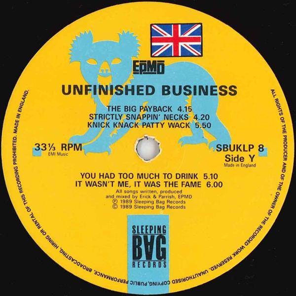 EPMD : Unfinished Business (LP, Album)