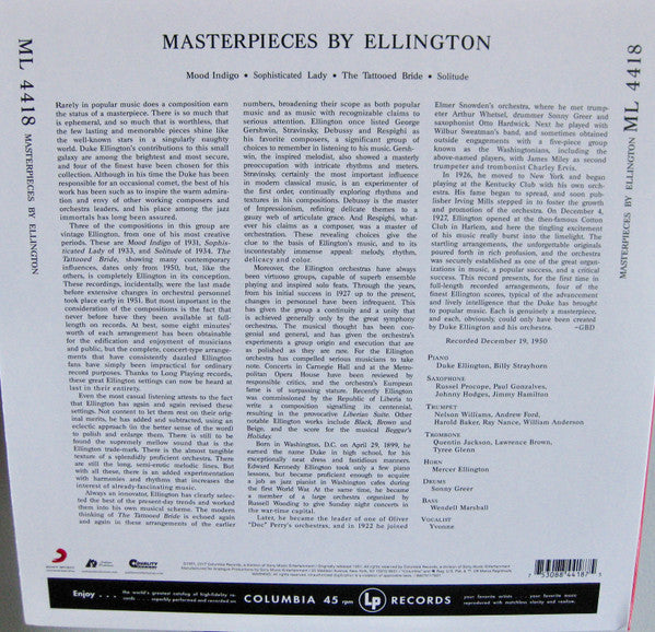 Duke Ellington And His Orchestra : Masterpieces By Ellington (2xLP, Album, Mono, RE, RM, 200)