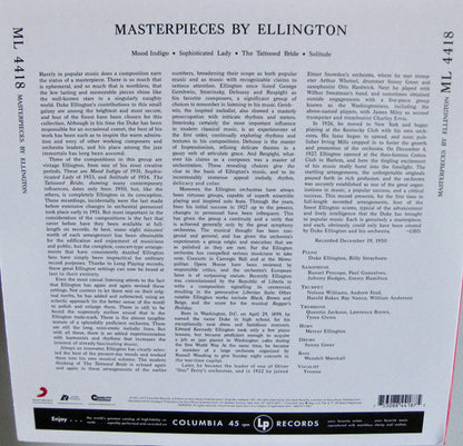 Duke Ellington And His Orchestra : Masterpieces By Ellington (2xLP, Album, Mono, RE, RM, 200)