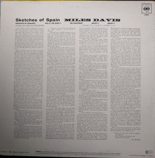 Miles Davis : Sketches Of Spain (LP, Album, RE)