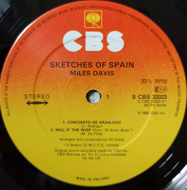 Miles Davis : Sketches Of Spain (LP, Album, RE)