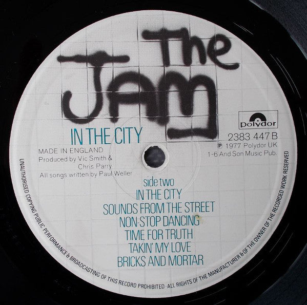 The Jam : In The City LP, Album (VG+ / VG+) - Dig Vinyl