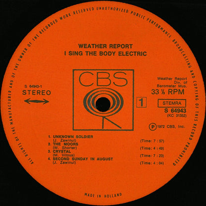 Weather Report : I Sing The Body Electric (LP, Album)