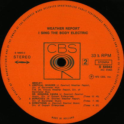 Weather Report : I Sing The Body Electric (LP, Album)