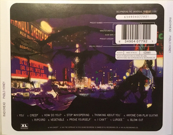 Radiohead : Pablo Honey (CD, Album, RE)