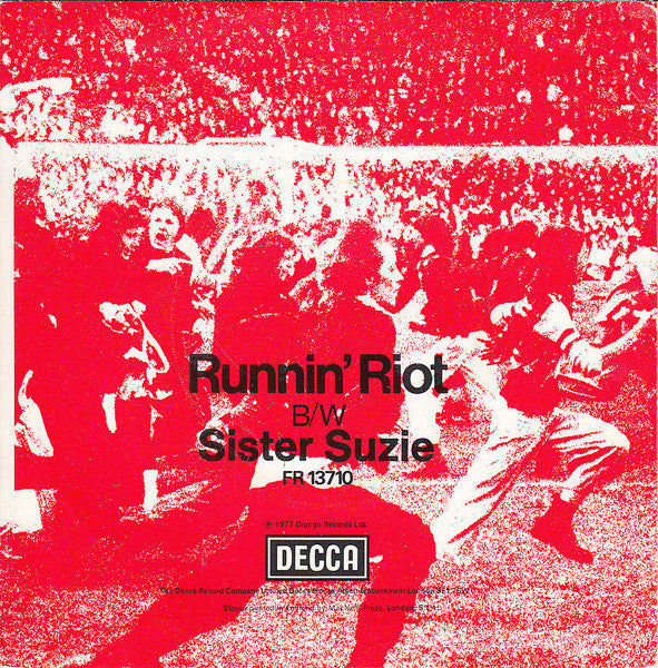 Cock Sparrer : Runnin' Riot (7", Single, Promo, Pus)