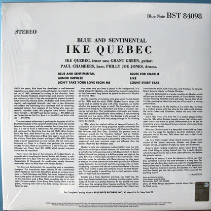 Ike Quebec : Blue & Sentimental (LP, Album, RE, 180)