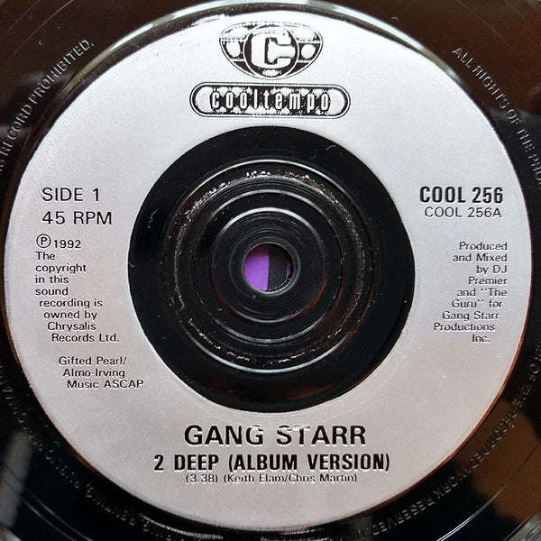 Gang Starr : 2 Deep (7", Single)