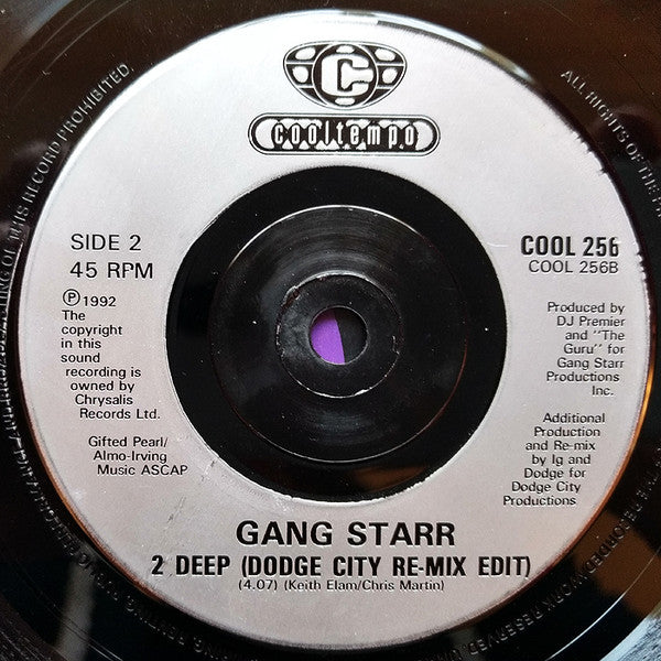 Gang Starr : 2 Deep (7", Single)